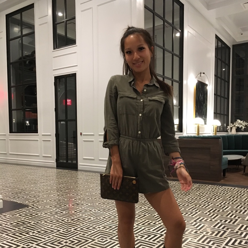 Zara green jumpsuit